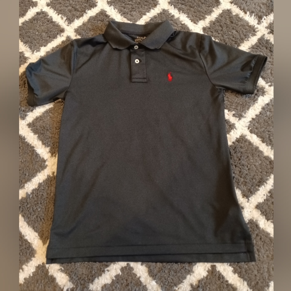 Polo Ralph Lauren Black Polo boy sz M10/12- Great Condition
